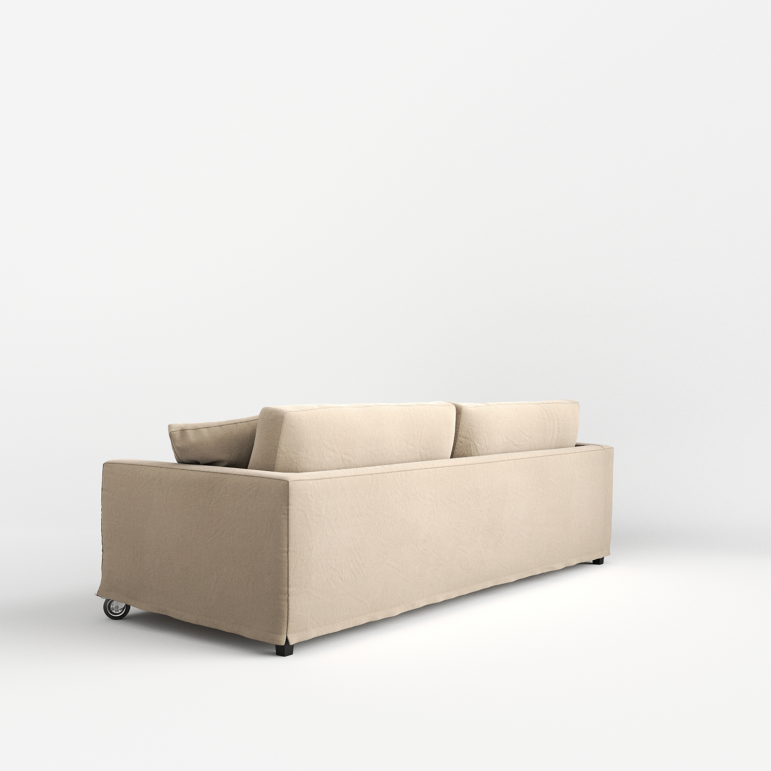 Sofa cockpit with wheels