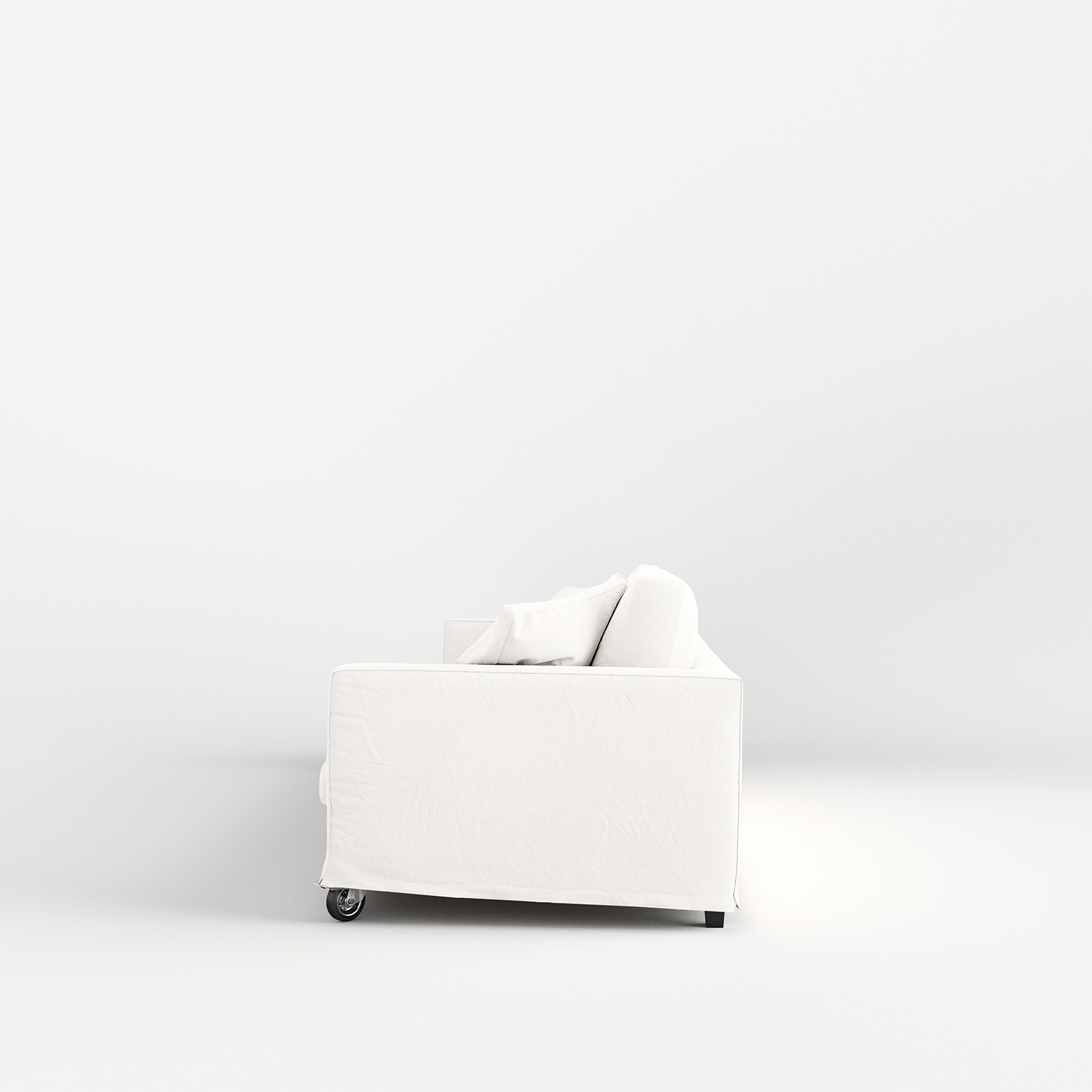 Sofa cockpit with wheels