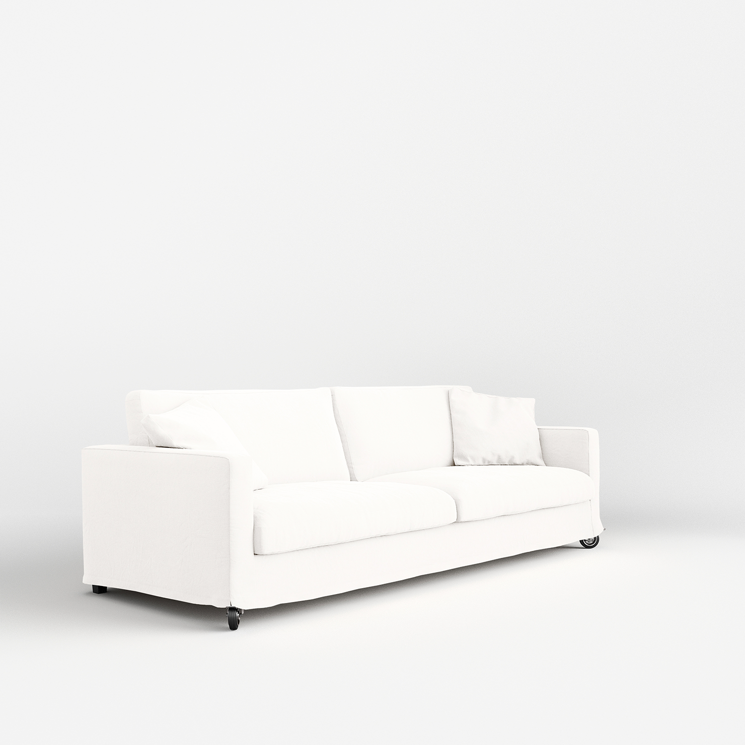 Sofa cockpit with wheels