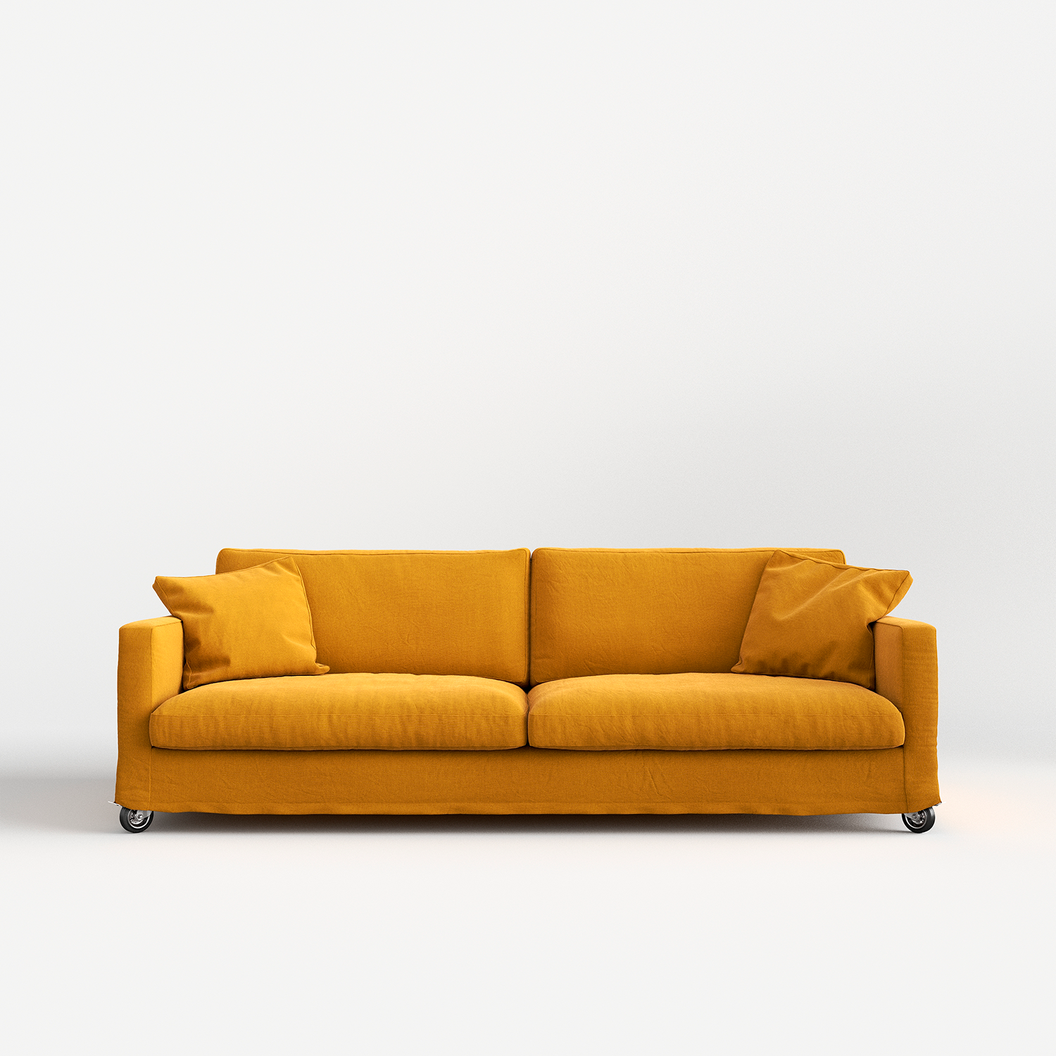 Sofa cockpit with wheels