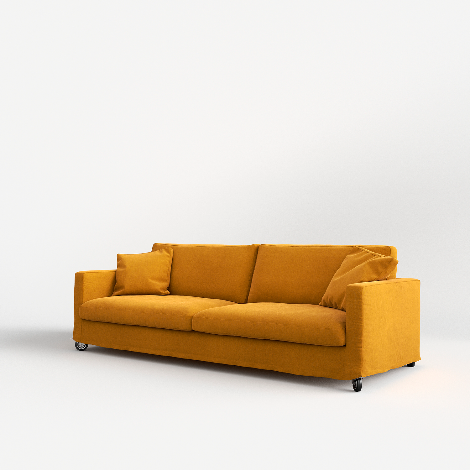 Sofa cockpit with wheels