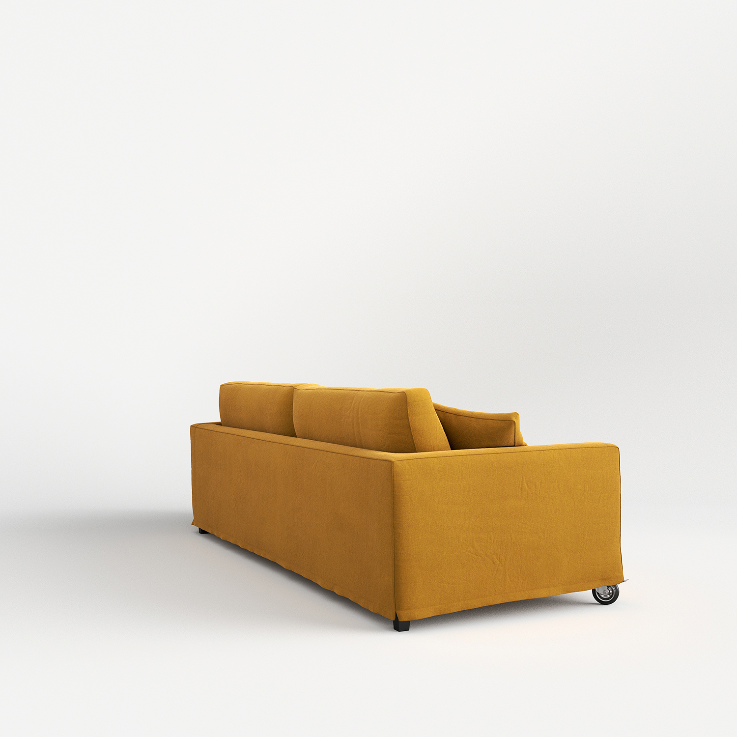 Sofa cockpit with wheels