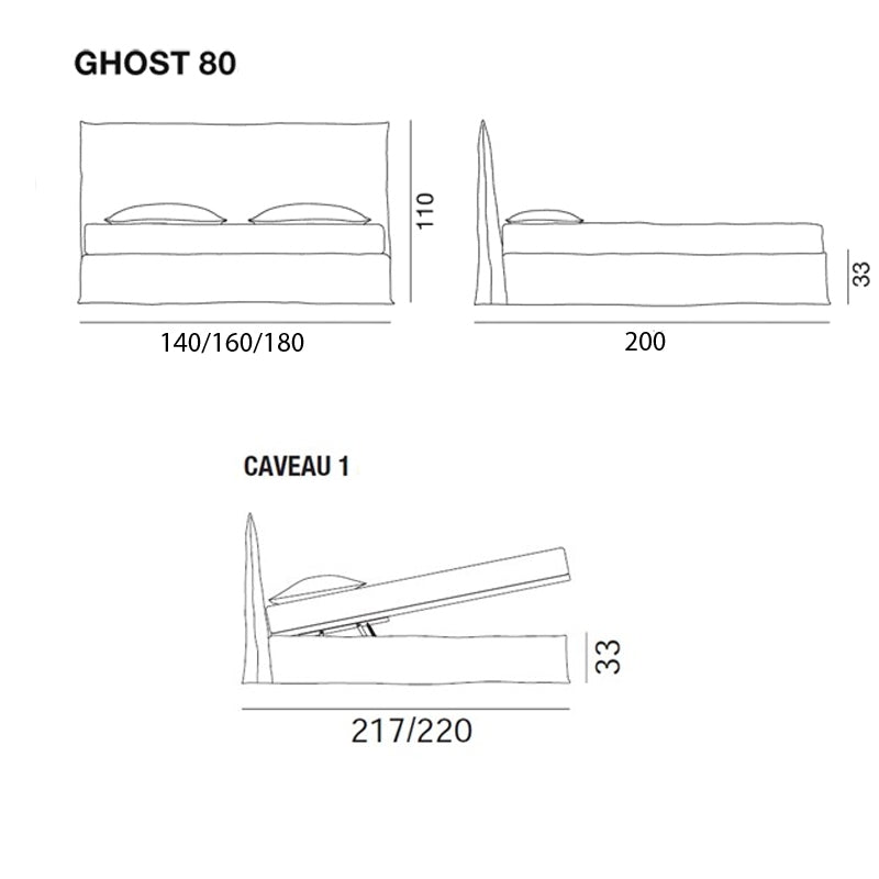 Ghost 80 Letto Con Contenitore