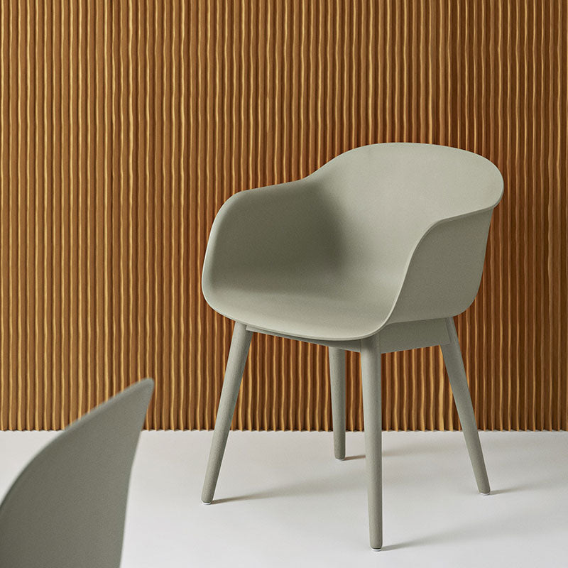 Fiber Armchair - Wooden base