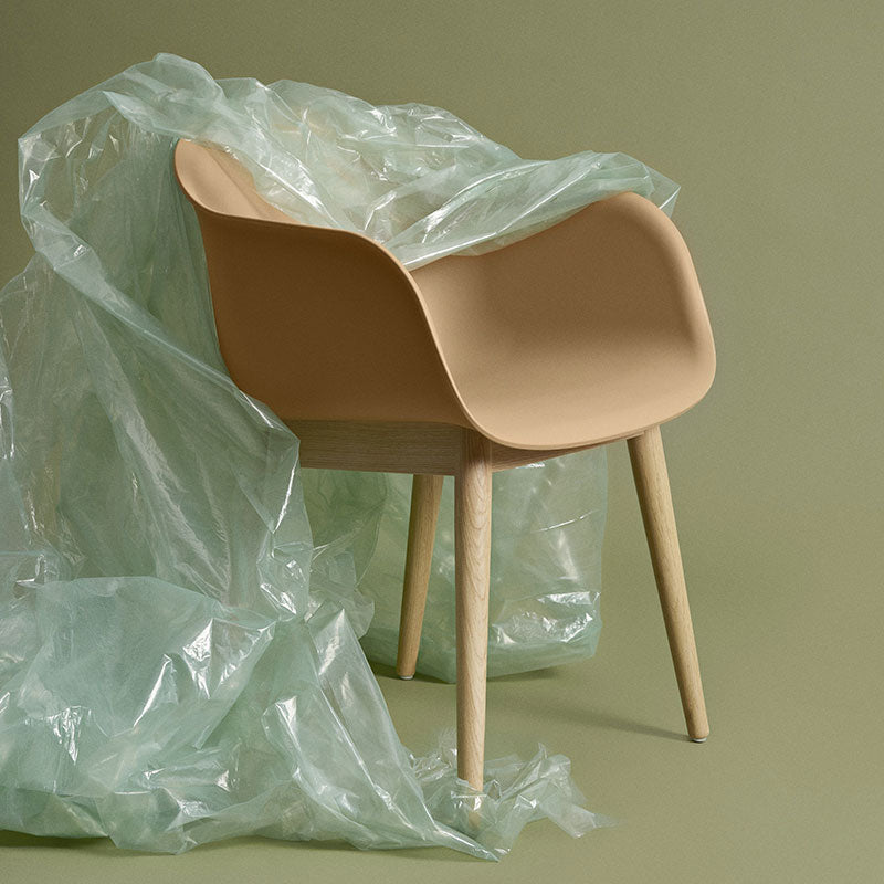 Fiber Armchair - Wooden base