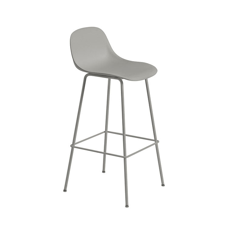 Fiber Counter/Bar Stool - Base tubolare con schienale
