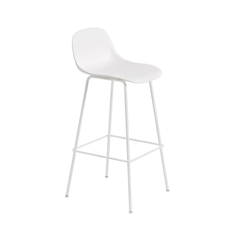 Fiber Counter/Bar Stool - Base tubolare con schienale
