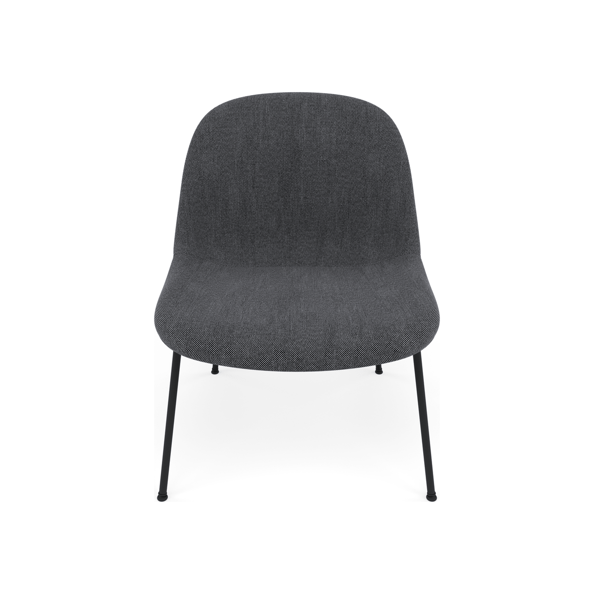 Fiber Soft Lounge Chair Muuto Re-wool 198 base nero antracite