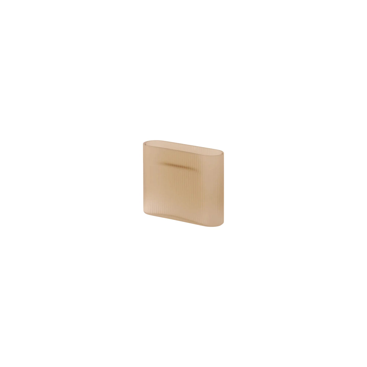 Ridge Vase H 16,5 cm vetro smerigliato arancione chiaro