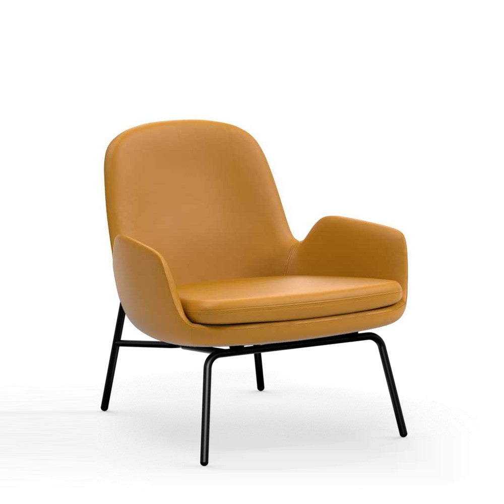 Era Lounge Chair Low Black Steel