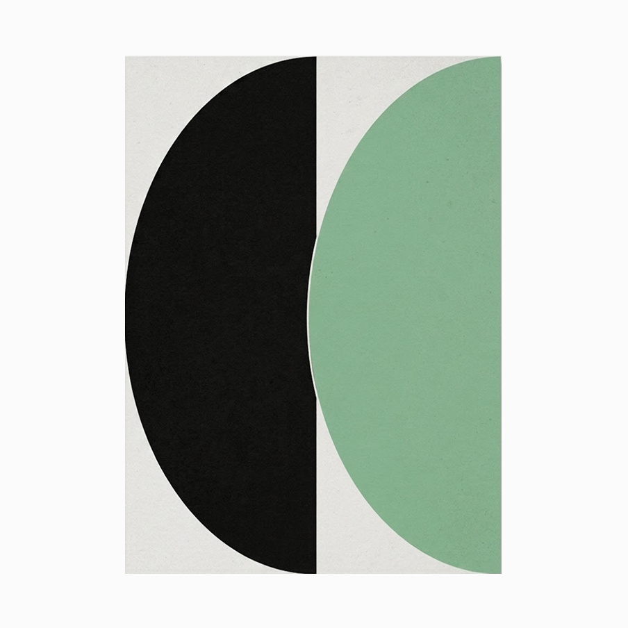 Half Circles III - Green/blue Stampa - Archive