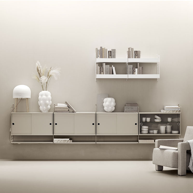 String Cabinet with Sliding Doors