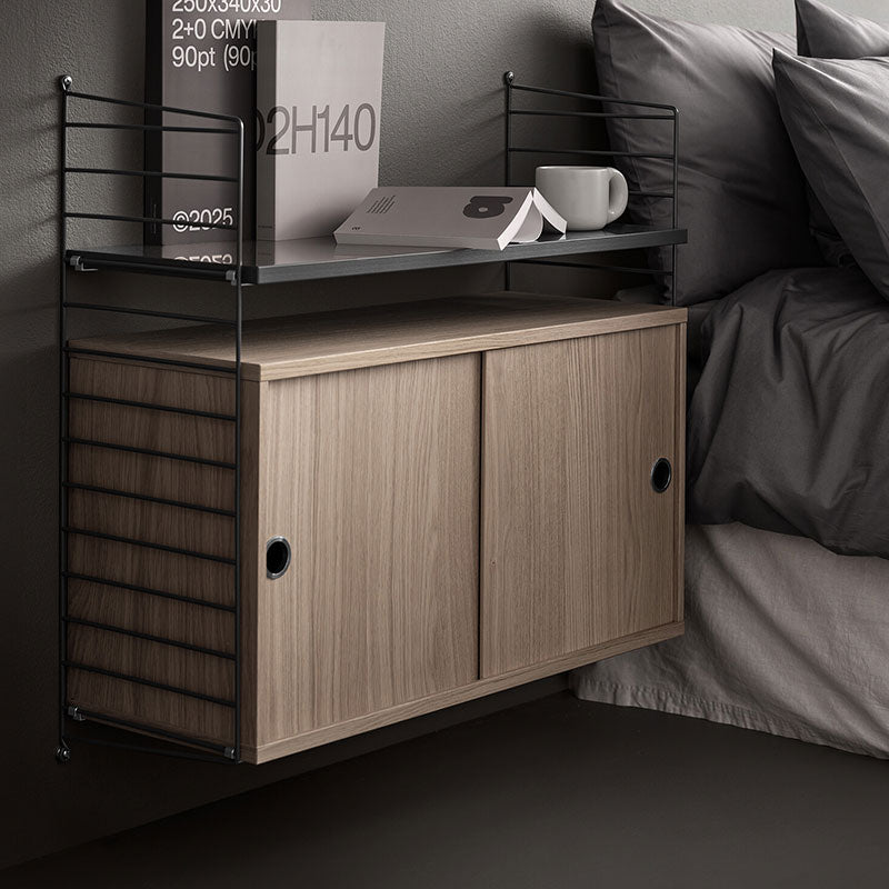 String Cabinet with Sliding Doors
