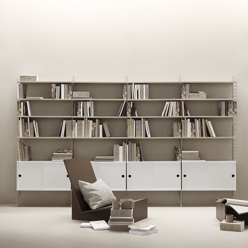String Cabinet with Sliding Doors