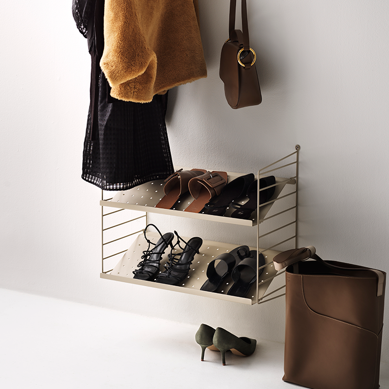 String Shoe Shelf Metal
