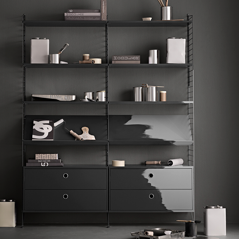 String Magazine Shelf Wood