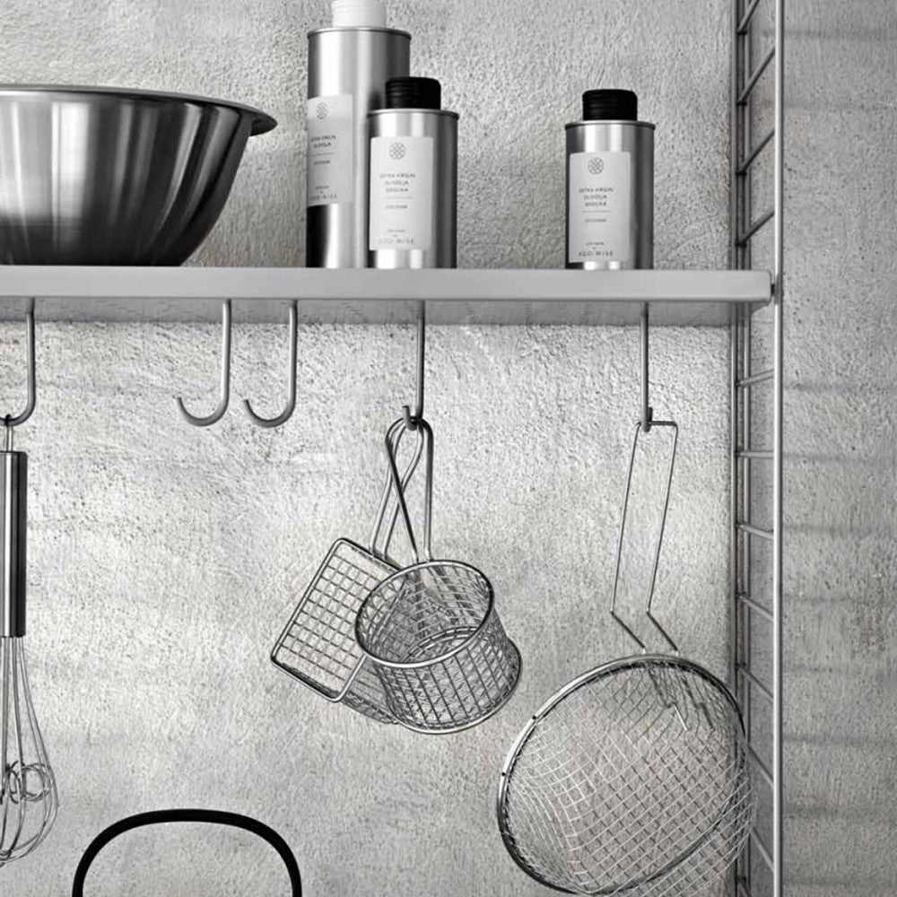 String Metal Shelf with High Edge