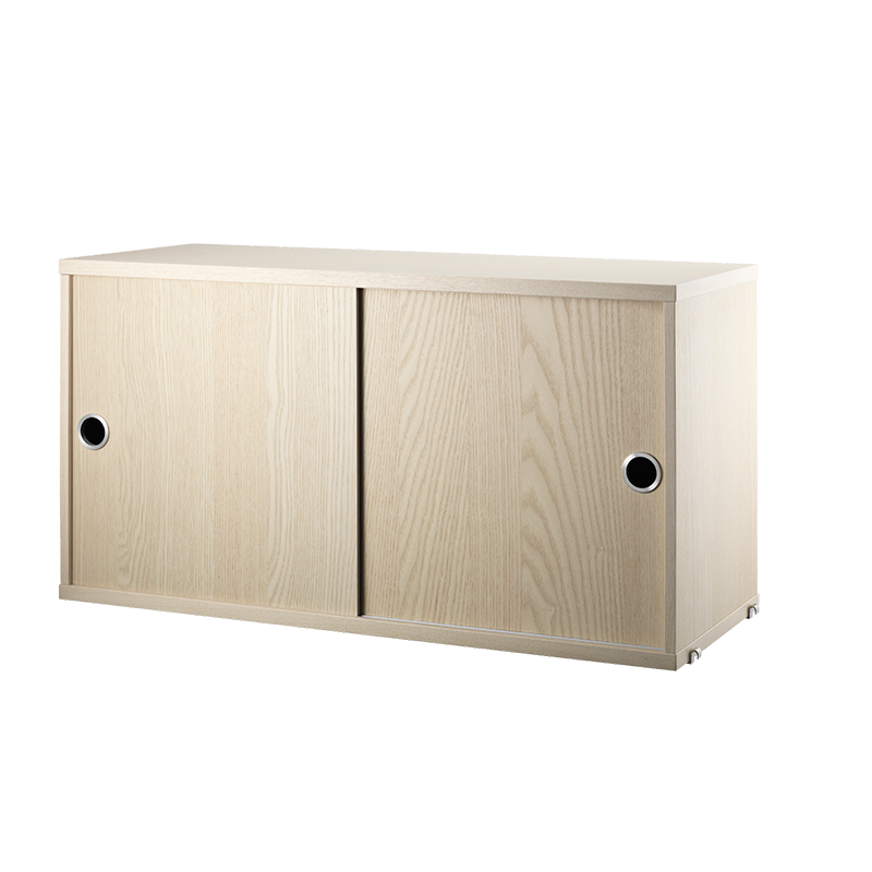 String Cabinet with Sliding Doors