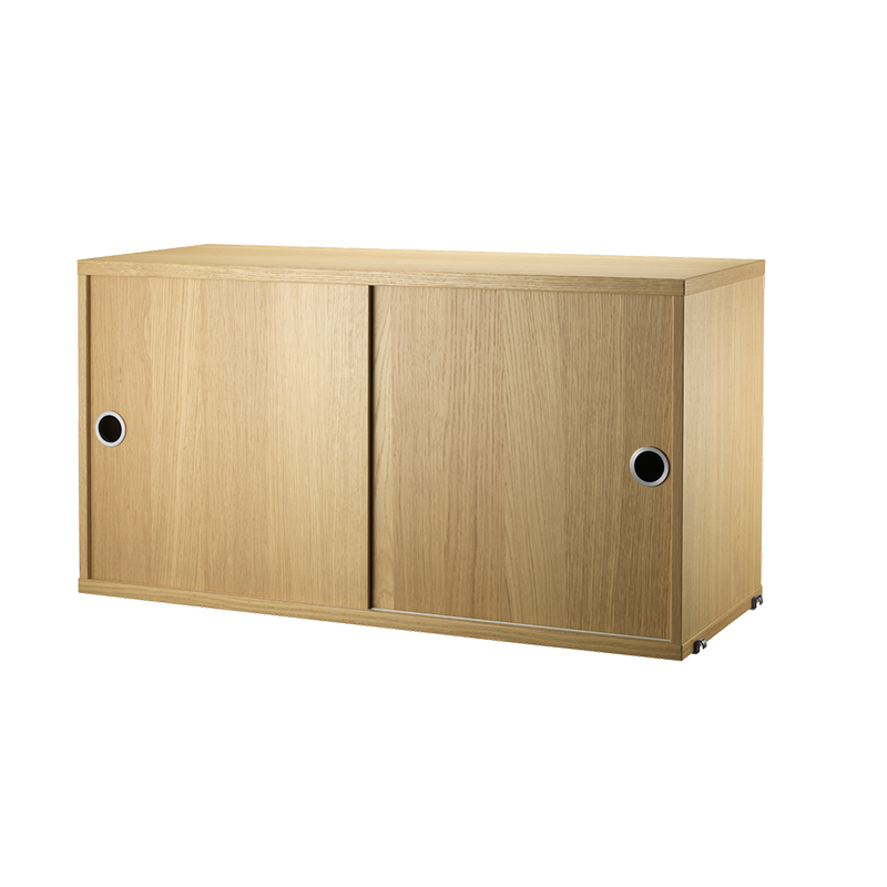 String Cabinet with Sliding Doors