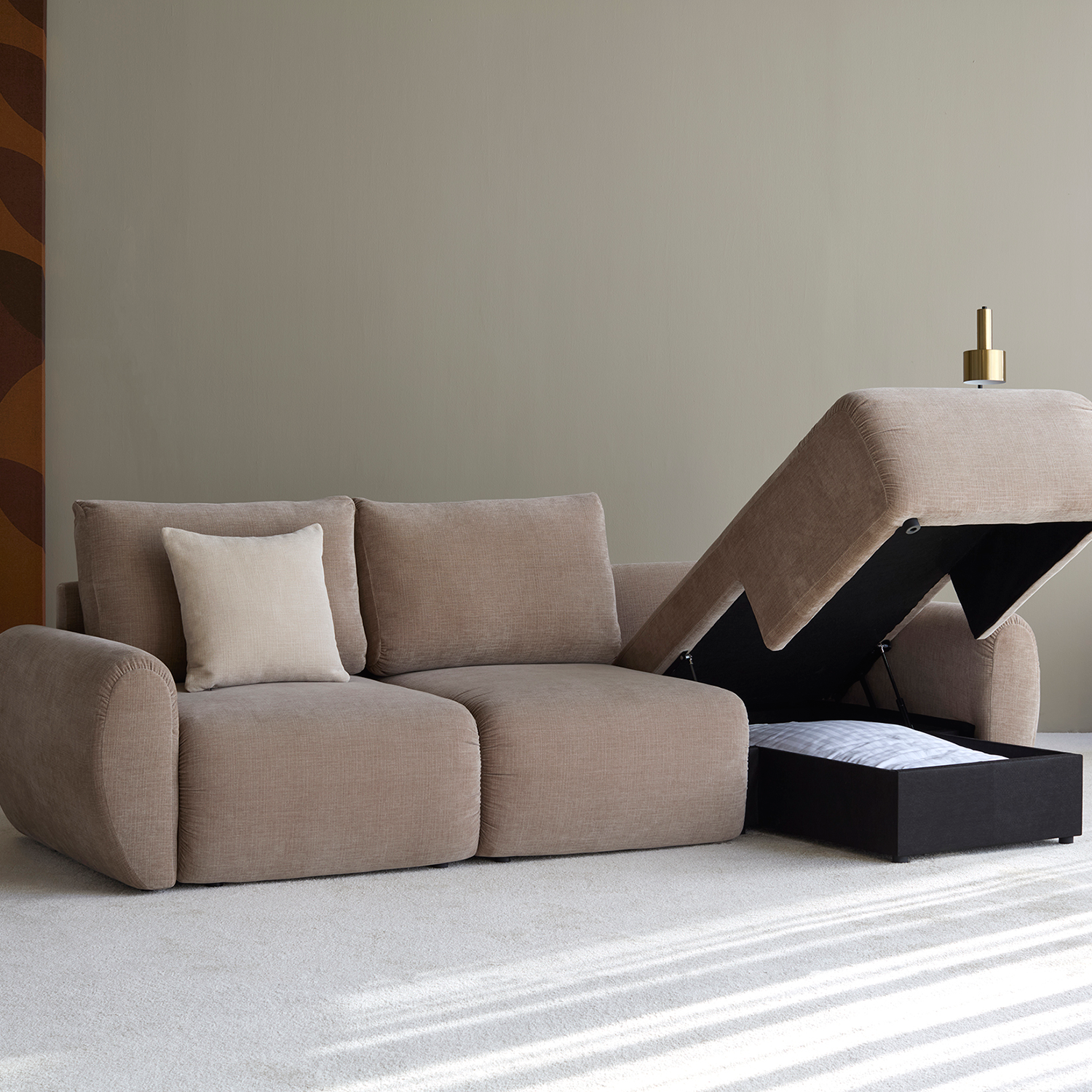 Norum divano letto con chaise longue