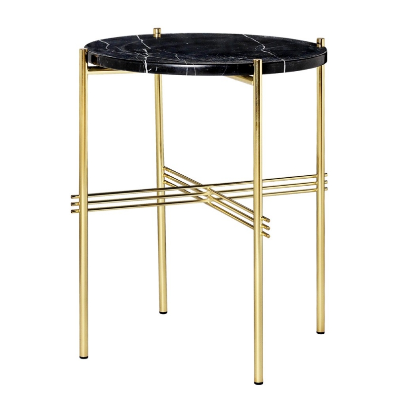 Ts Side Table, Brass Base