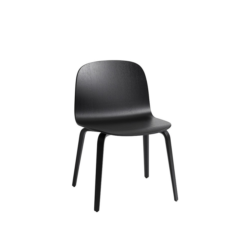 Visu wide chair wood base