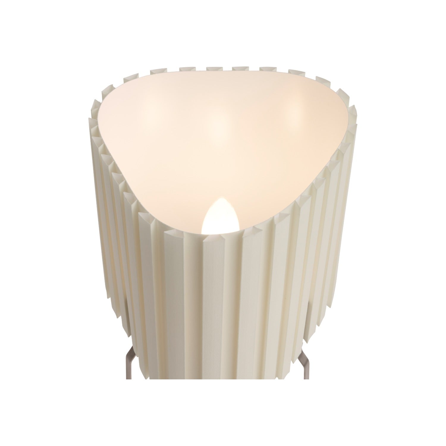 Canelé Table Lamp HAY bianco caldo accesa
