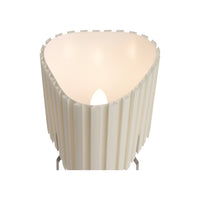 Canelé Table Lamp HAY bianco caldo accesa