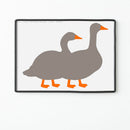 Two Gray Geese - Nature Series