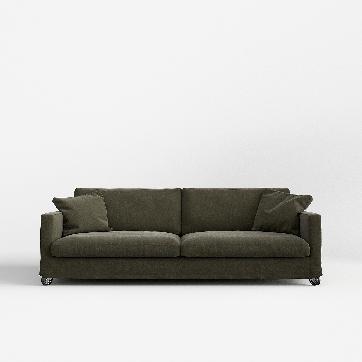 Sofa cockpit with wheels