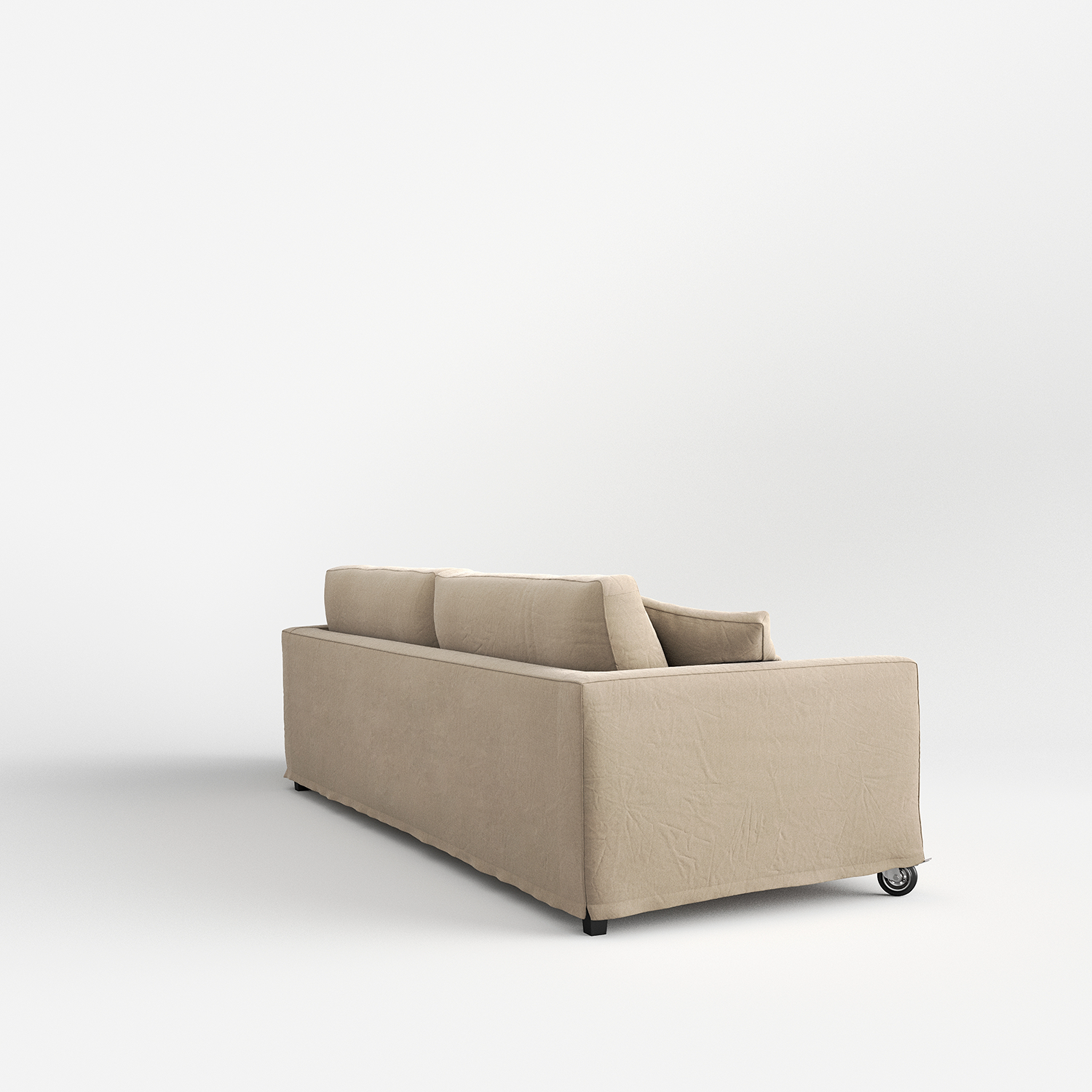 Sofa cockpit with wheels