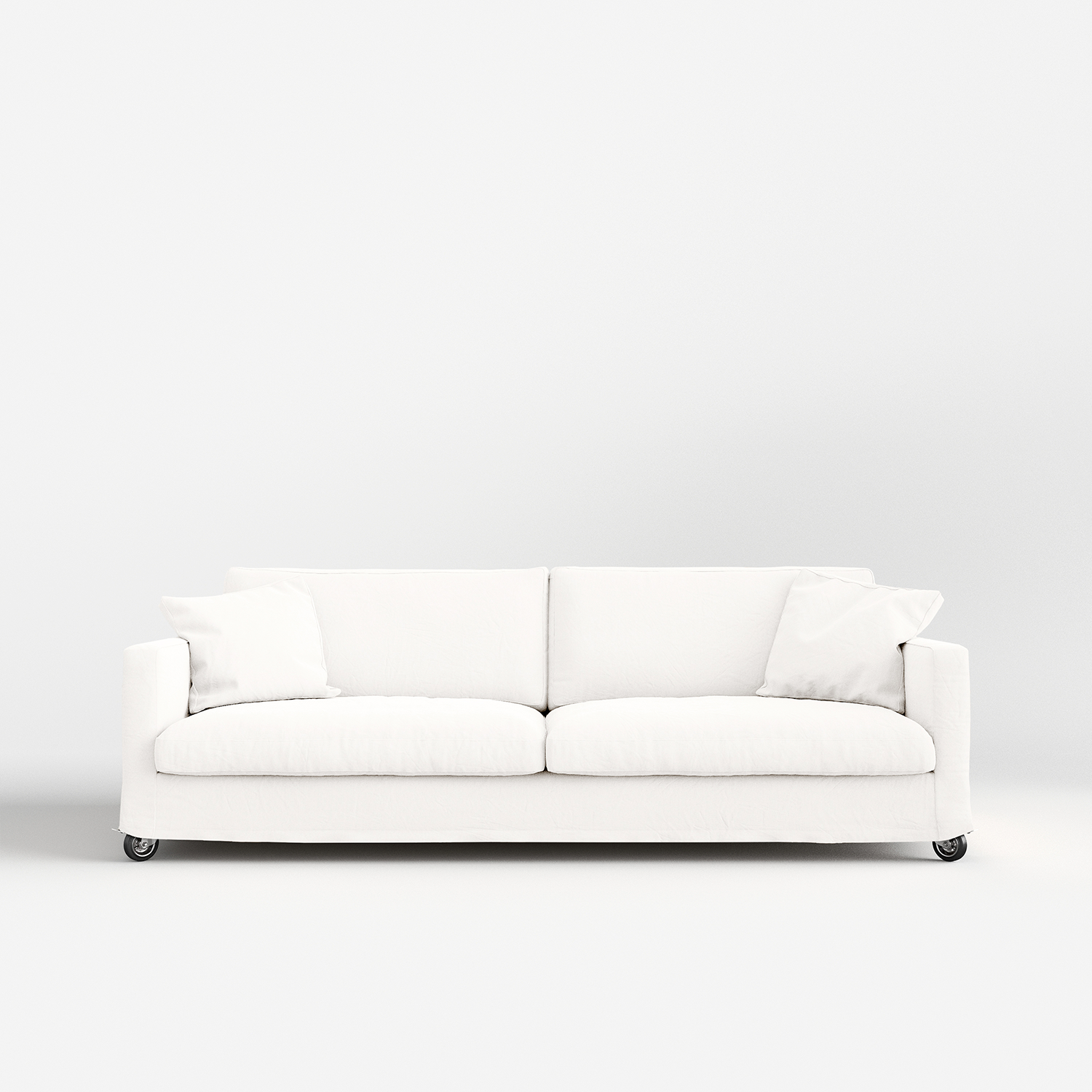 Sofa cockpit with wheels