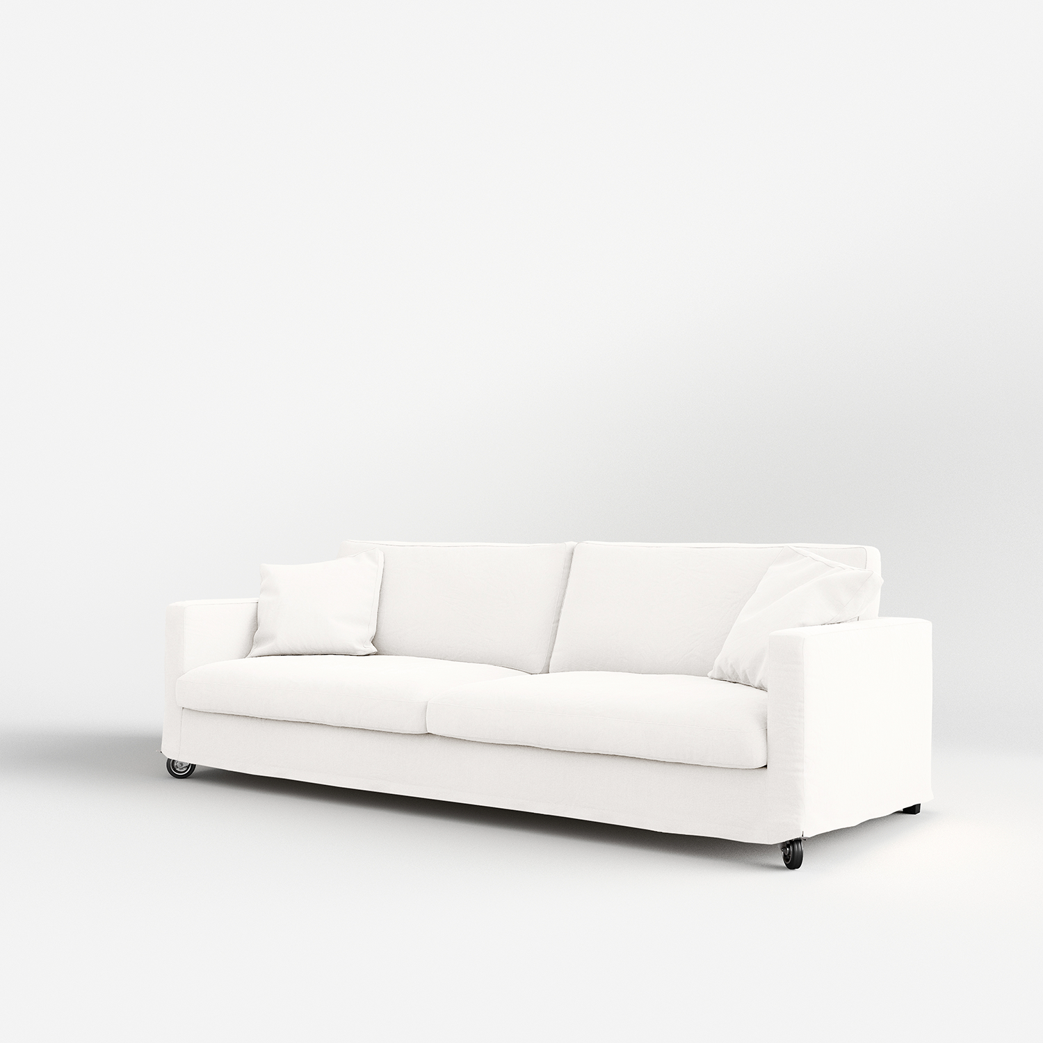 Sofa cockpit with wheels