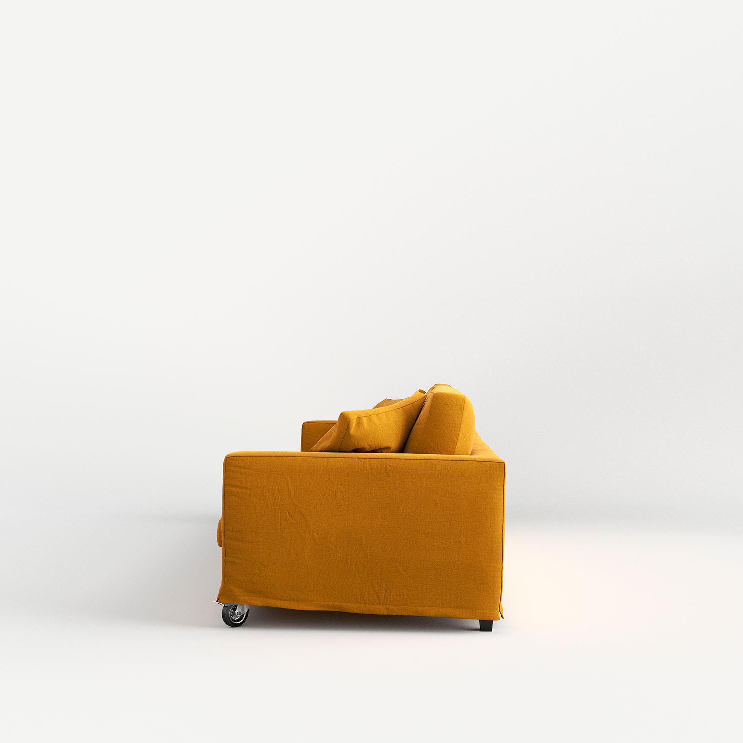 Sofa cockpit with wheels