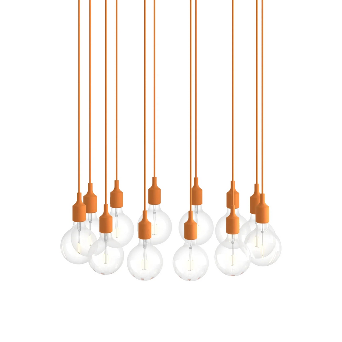 E27 Pendant Cluster - Bianco / Arancione Chiaro