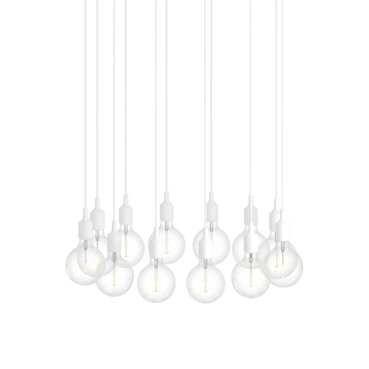 E27 Pendant Cluster - Bianco / Bianco