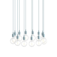 E27 Pendant Cluster - Bianco / Blu Chiaro