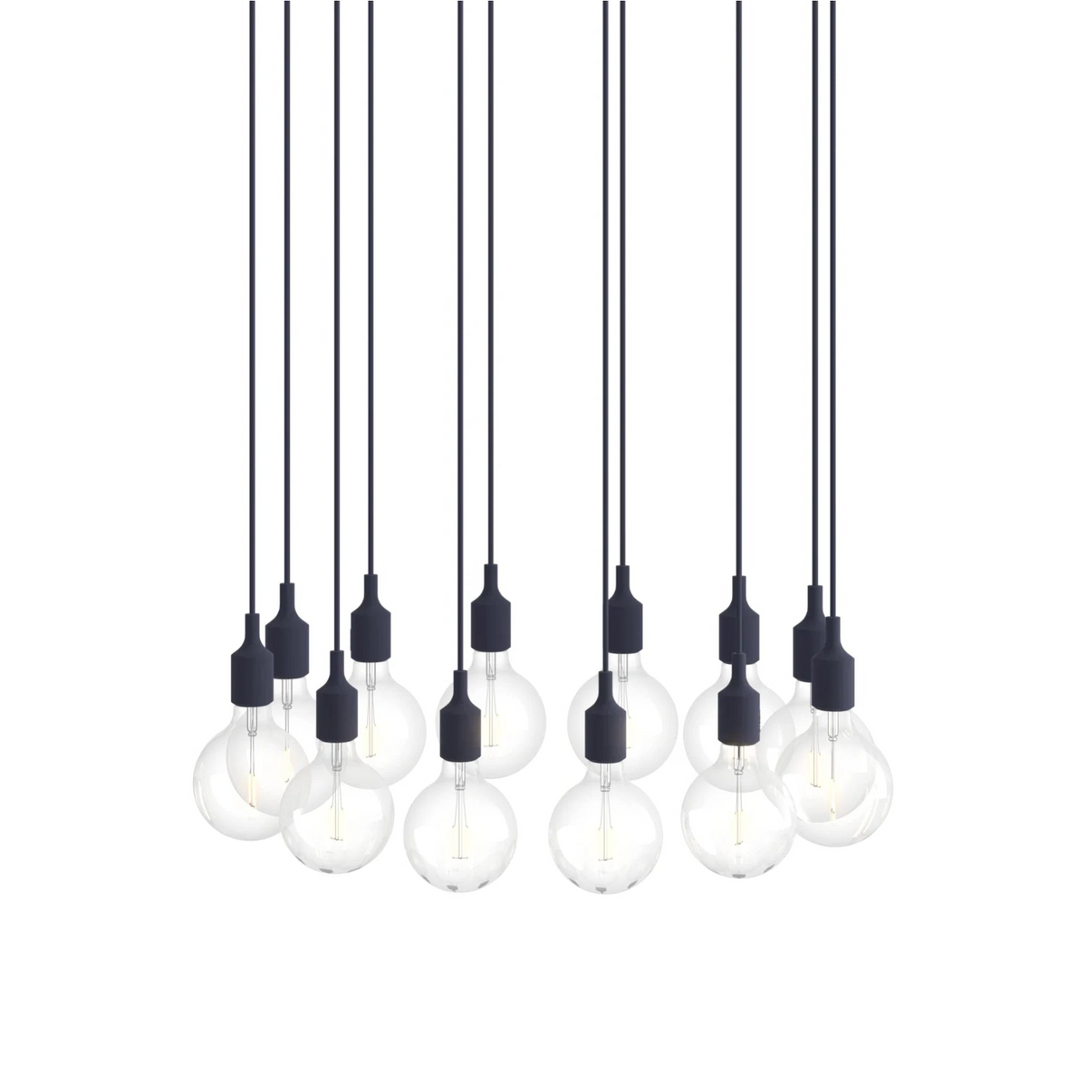 E27 Pendant Cluster - Bianco / Blu Notte