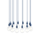 E27 Pendant Cluster - Bianco / Blu Pallido