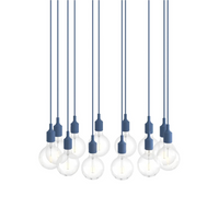 E27 Pendant Cluster - Bianco / Blu Pallido