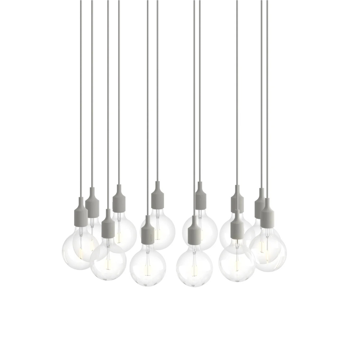 E27 Pendant Cluster - Bianco / Grigio Chiaro