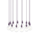 E27 Pendant Cluster - Bianco / Lilla Polveroso