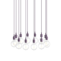 E27 Pendant Cluster - Bianco / Lilla Polveroso