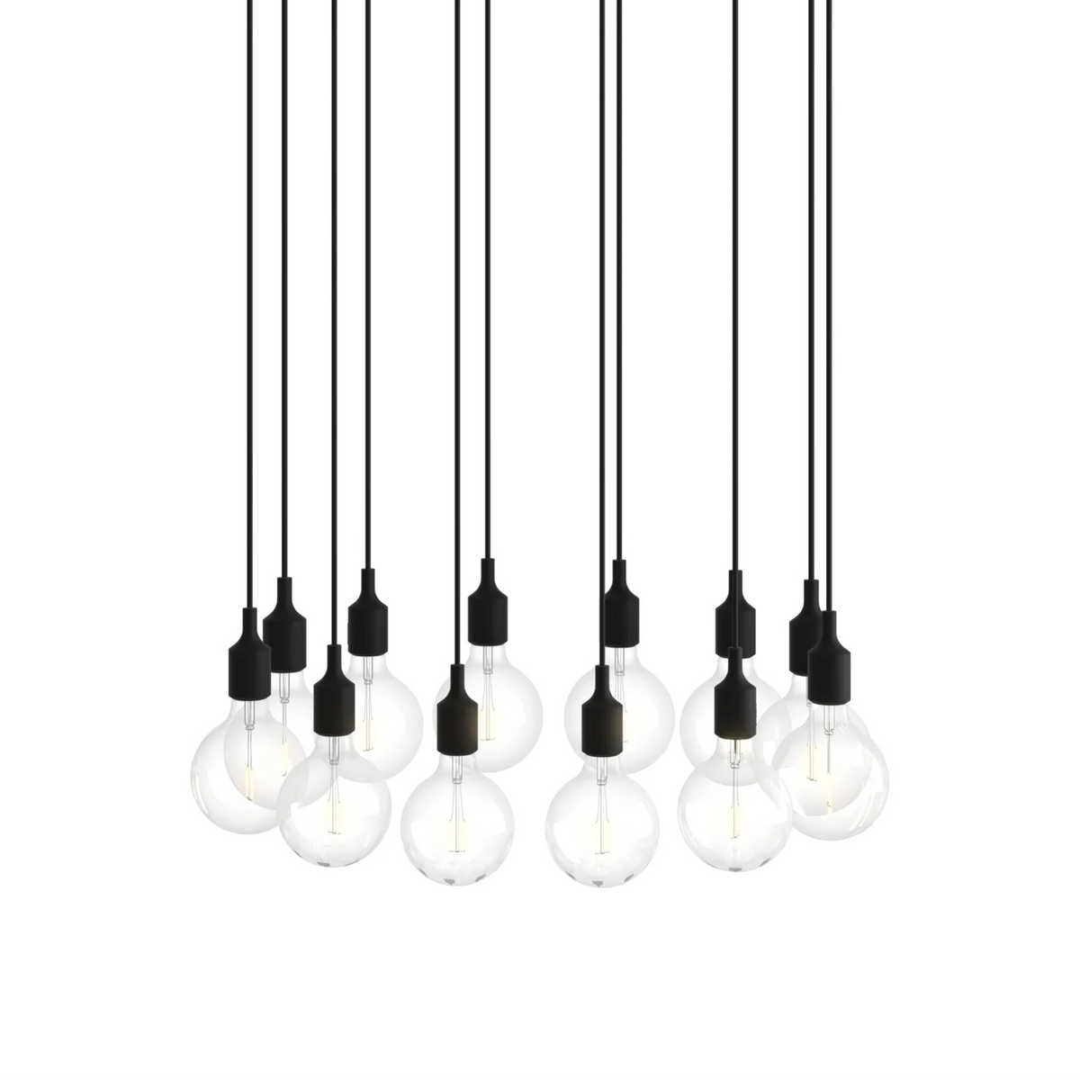E27 Pendant Cluster - Bianco / Nero