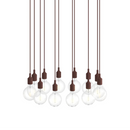 E27 Pendant Cluster - Bianco / Rosso Scuro