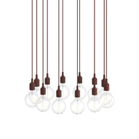 E27 Pendant Cluster - Bianco / Rosso Scuro