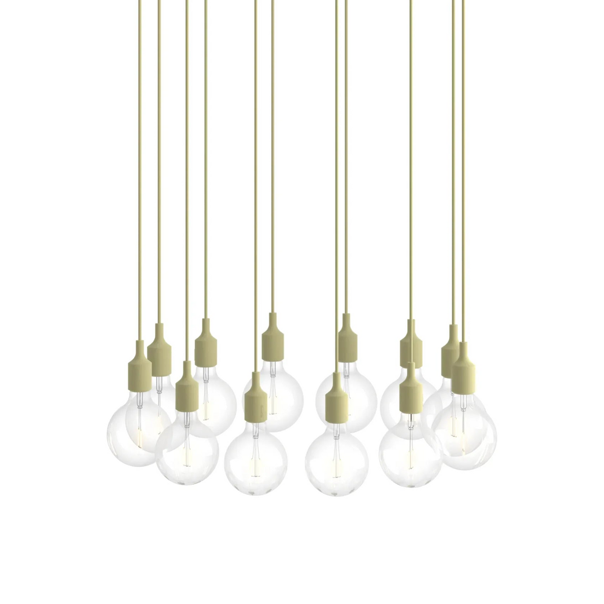 E27 Pendant Cluster - Bianco / Verde Beige