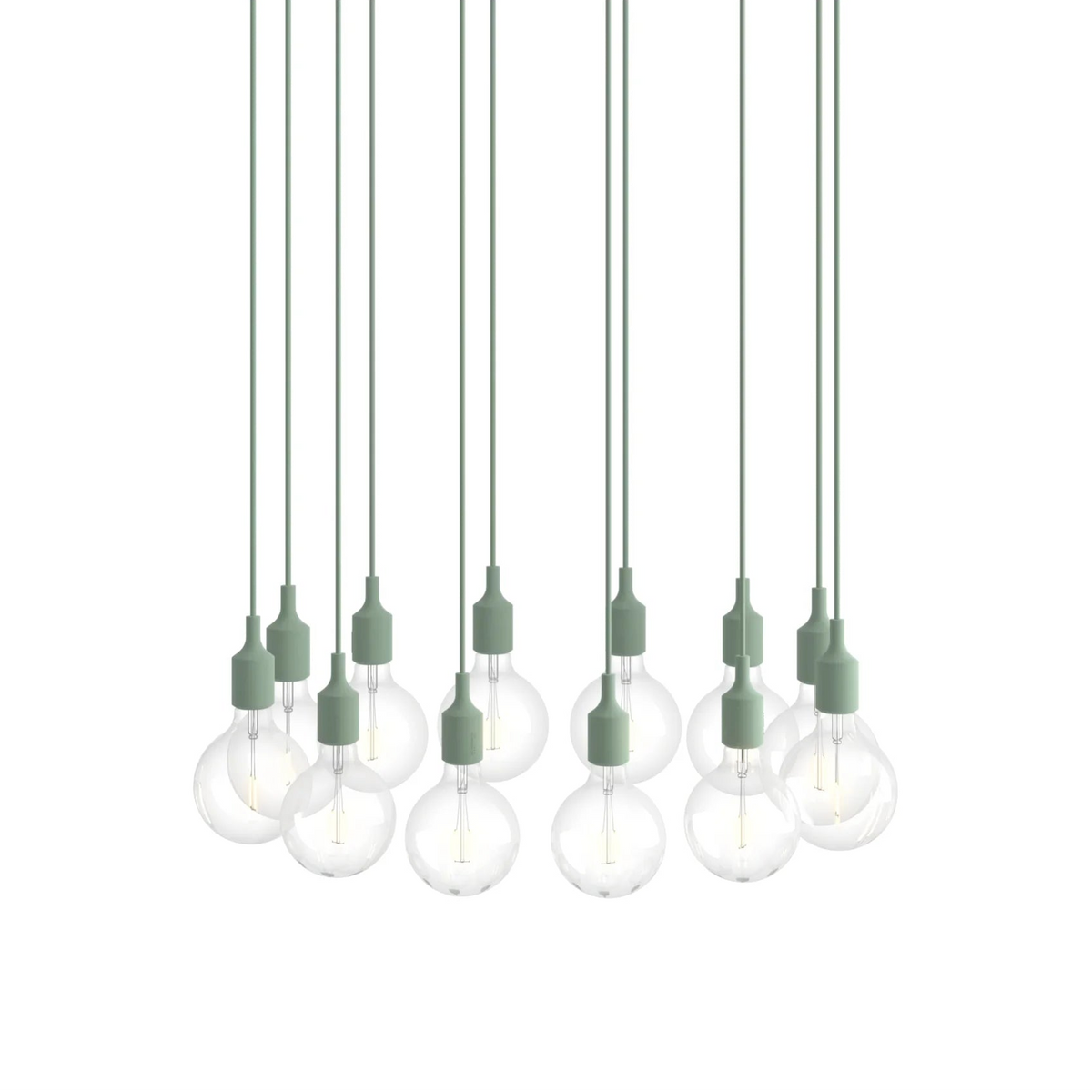 E27 Pendant Cluster - Bianco / Verde Chiaro