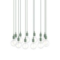 E27 Pendant Cluster - Bianco / Verde Chiaro