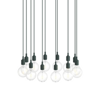 E27 Pendant Cluster - Bianco / Verde Scuro